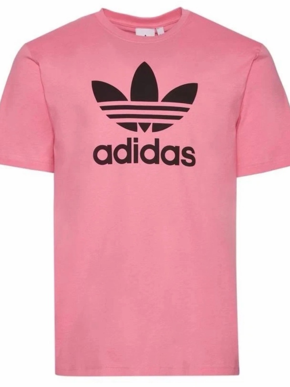 adidas Pink T-Shirt with Black Trefoil Logo